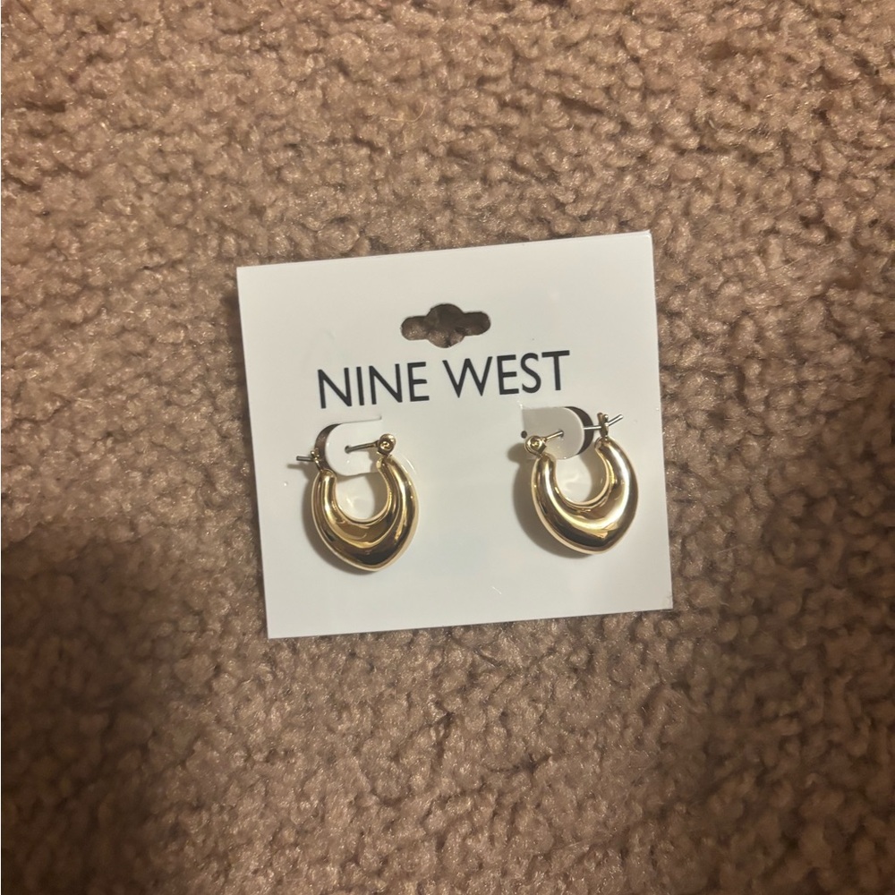 Nine West Gold-Tone Hoop Earrings